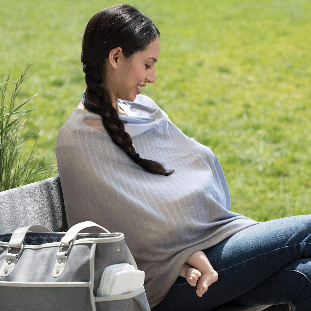 Chicco - Sciarpa da allattamento Boppy Infinity 17 Cm grigia Accessori Alimentazione e Allattamento Bebe Naty Shop