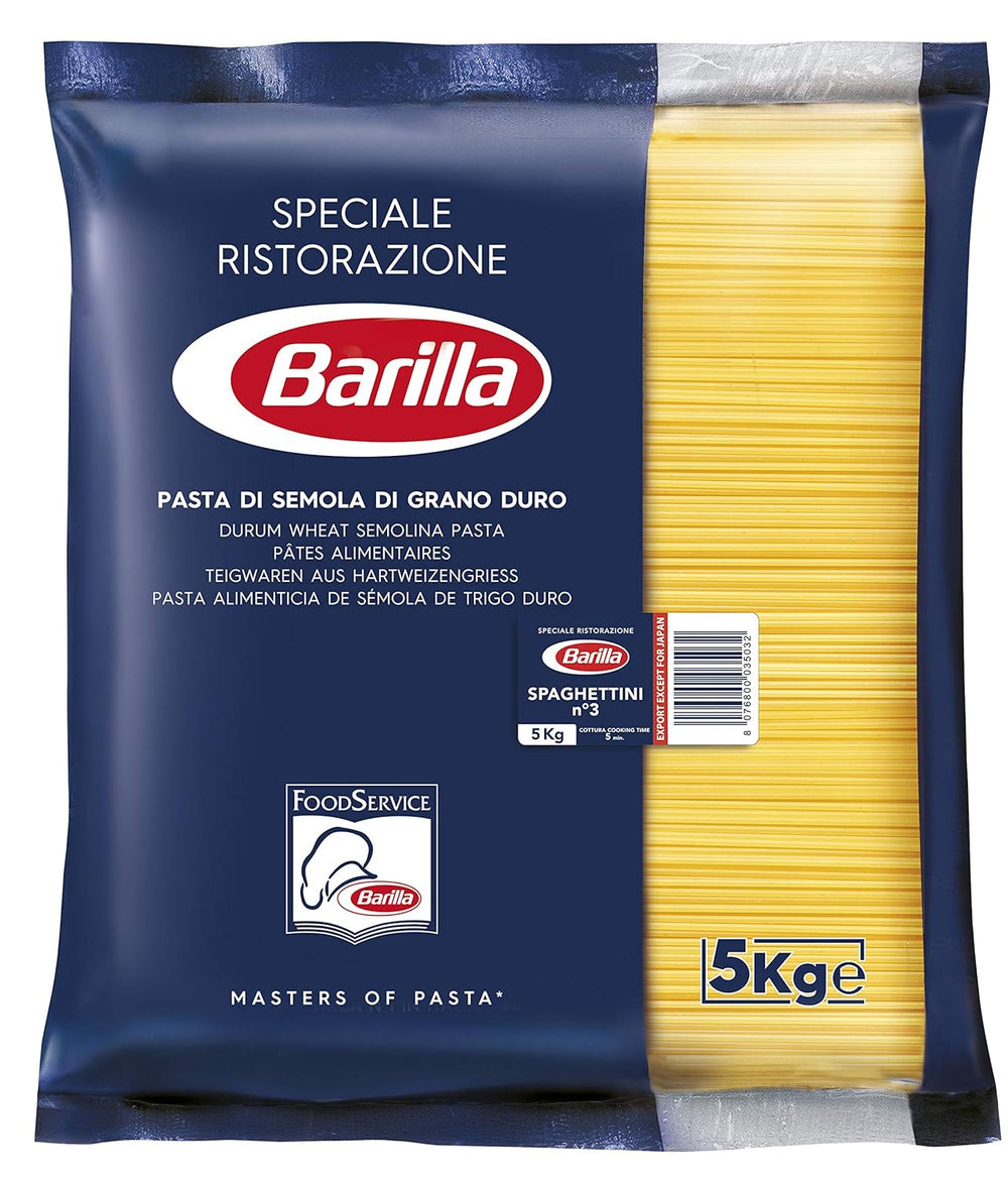 Barilla Pasta Klassische Spaghetti n.5 aus alta qualità Hartweizen immer al dente, (1 x 500 g), geschmacklos