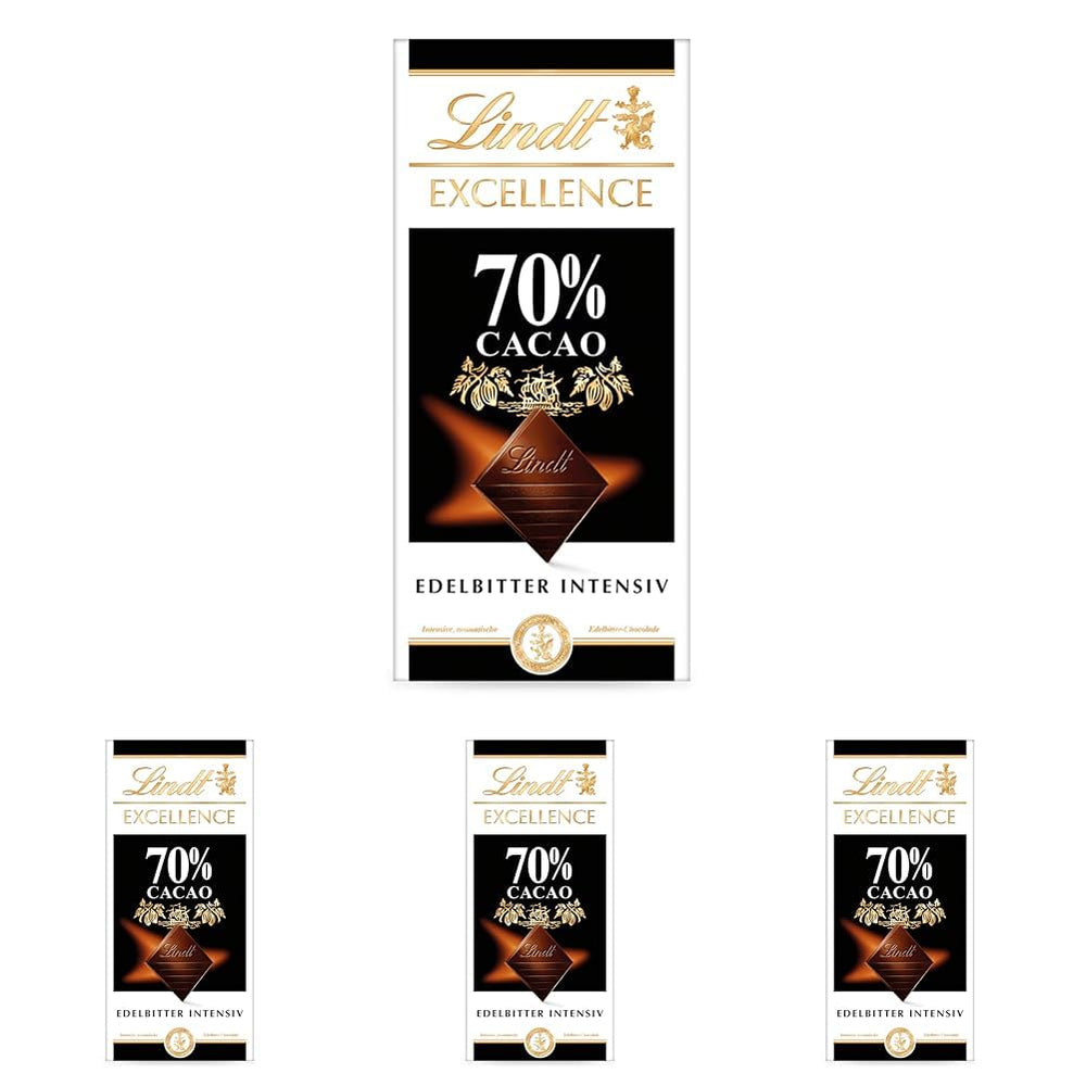 Cioccolata Lindt | Bar ECCELLENZA 70% | 100 g| Cioccolato fondente intenso e corposo | Tavoletta di cioccolato vegana