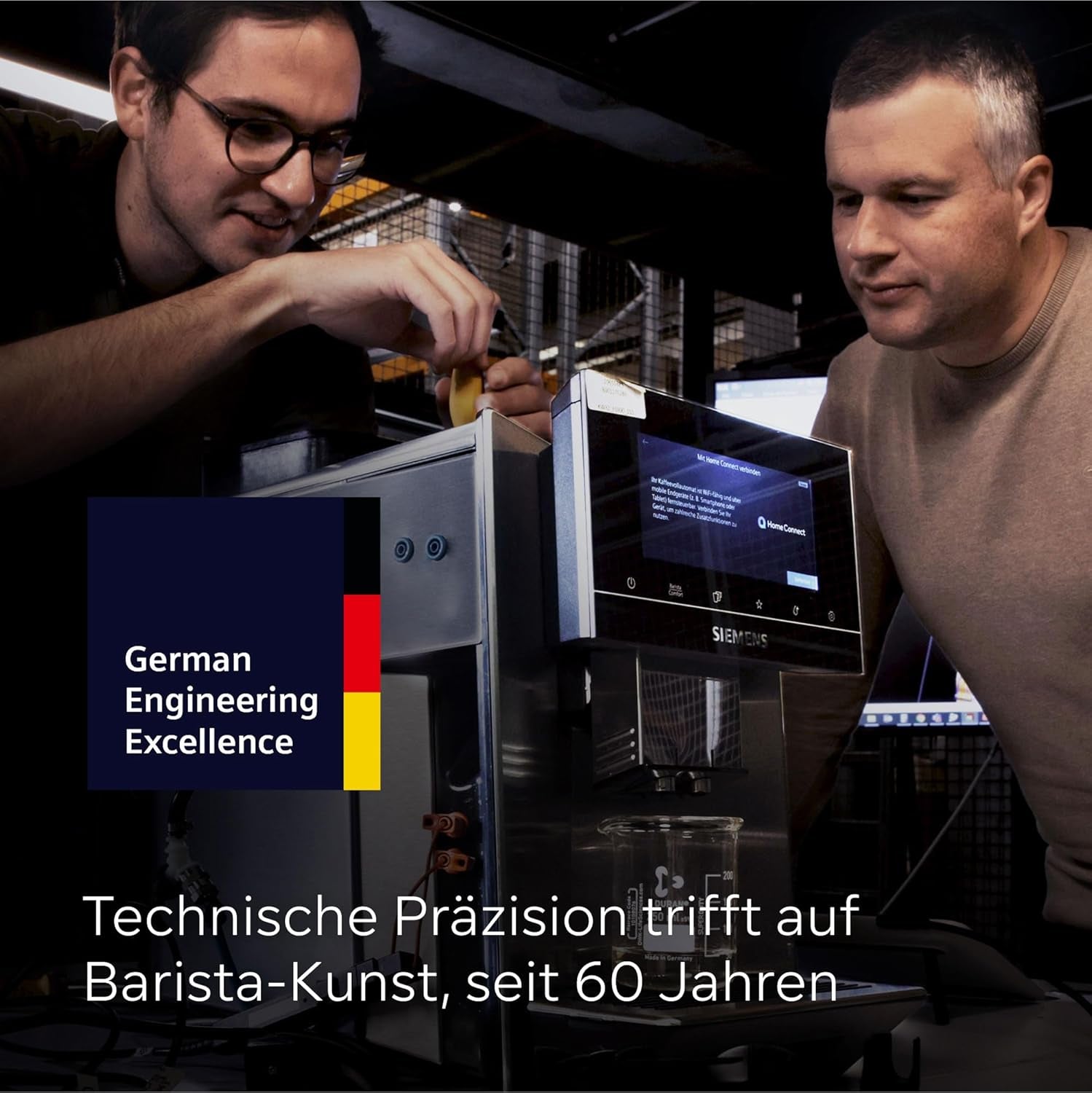 Espressor automat integral Siemens EQ700, ecran TFT color mare, 36 de băuturi calde și reci, cold brew, funcție 2 căni, control prin aplicație, sistem automat de curățare, oțel inoxidabil negru, TQ717D03