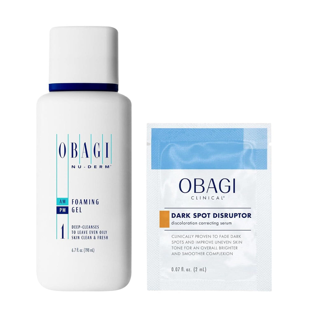 OBAGI Nu-Derm, Gel Detergente per Pelli Normali, Grasse o Sensibili Cosmetici e Beauty Naty Shop 198 ml + Siero Campione