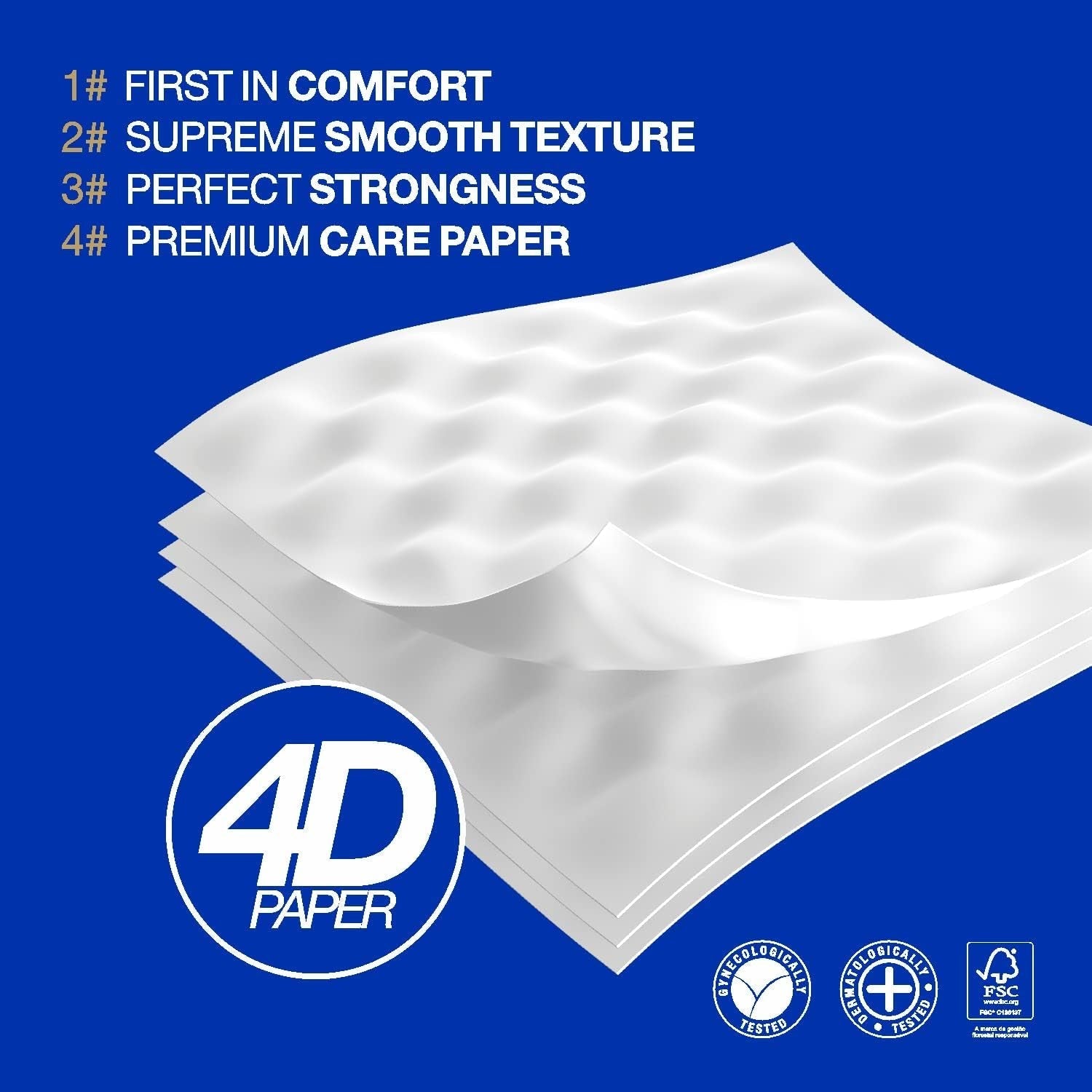 Hârtie igienică Renova Renova Divine Perfection, 42 role, hârtie igienică premium, 4 straturi, ultra moale, rezistență sporită, grosime, moale și absorbantă, hârtie certificată Fsc, 4400 G