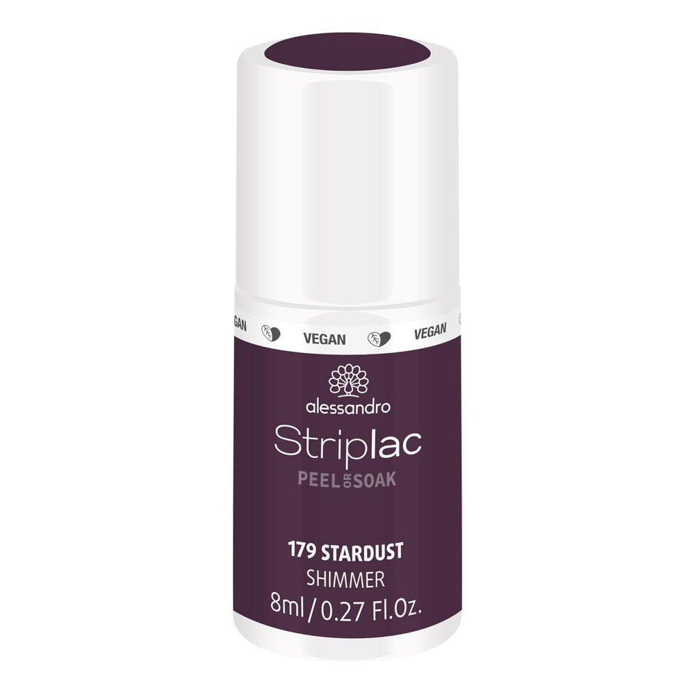 Smalto UV alessandro Striplac Midnight Black – Delicato e a lunga tenuta – Facile rimozione grazie alla tecnologia peel-off – Vegan e cruelty-free – 8 ml