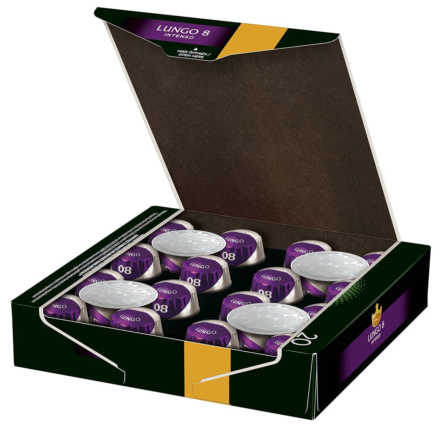 Jacobs Kaffeekapseln Guten Morgen XL Intense - 10er Pack (10 x 20 Getränke) & Kaffeekapseln Lungo Intenso, Intensität 8 von 12, 200 Nespresso®* kompatible Kapseln, 10 x 20 Getränke
