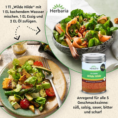 Herbaria Wilde Hilde bio 100g M-Dose-fertige Bio-Gewürzmischung - Saladgewürz für ausgefeilte Salade - mit erlesenen Ingredient - in nachhaltiger Aromaschutz-Dose