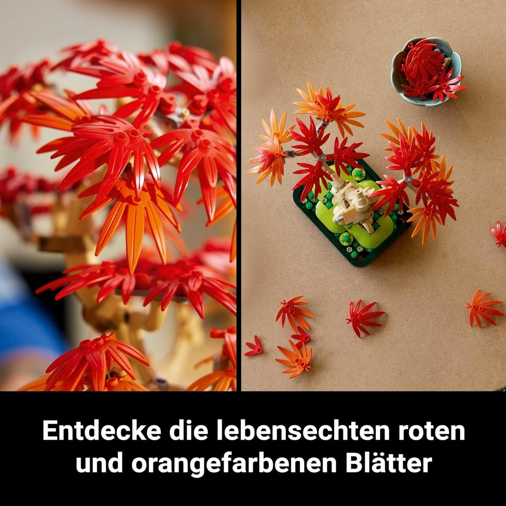LEGO Botanicals Acero rosso giapponese - Albero bonsai - Kit di piante artificiali con foglie rosse e arancioni, più ciotola - Decorazioni per la casa - Idea regalo per adulti - 10348 Set di costruzione Besuche den LEGO-Store