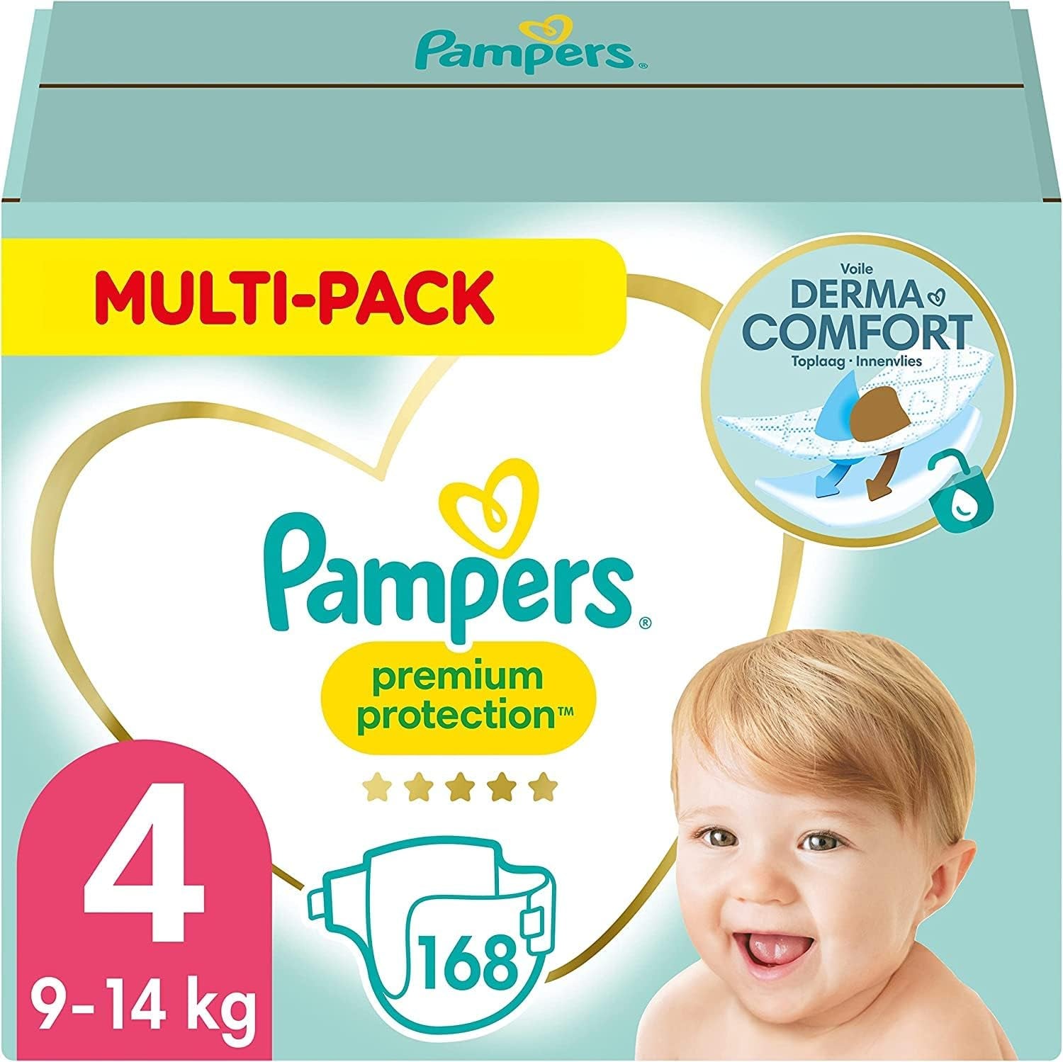 Pampers Premium Protection taglia 5, 152 pannolini, 11 kg-16 kg, la nostra protezione numero 1 contro pelle e perdite