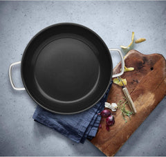 WMF Durado teglia/arrosto 28 cm induzione, acciaio inox rivestito in Cromargan, rivestimento in ceramica, resistente al forno Pentole e Padelle Naty Shop