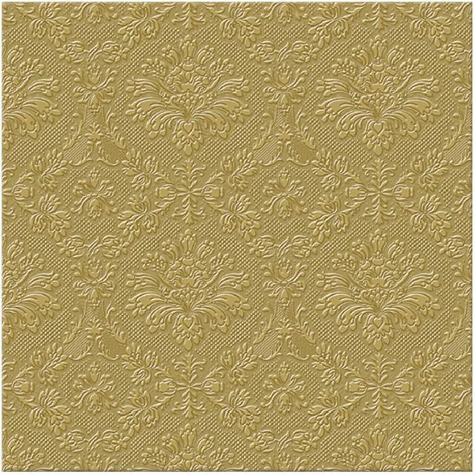 PAW - Șervețele 3 straturi (33 X 33 Cm) I 20 bucăți I Perfect pentru zile de naștere, petreceri, nunți, comuniuni și sărbători I Șervețele de hârtie colorate - ocazii speciale, ornamente I Inspiration Classic (Gold)