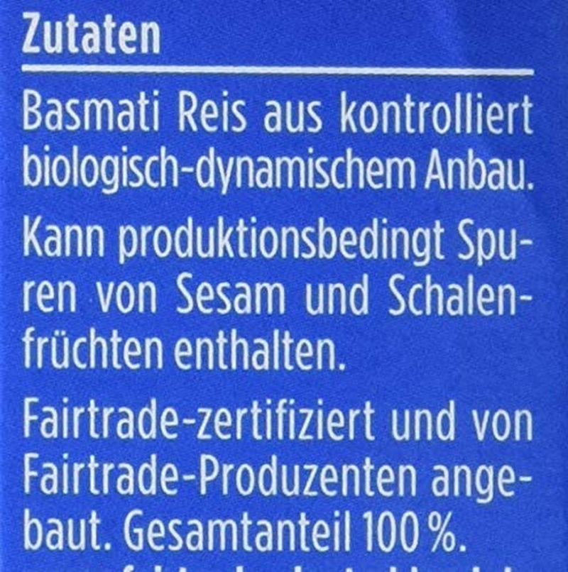 Davert Riso Basmati biologico in buste da cucina, 2 buste, 250g