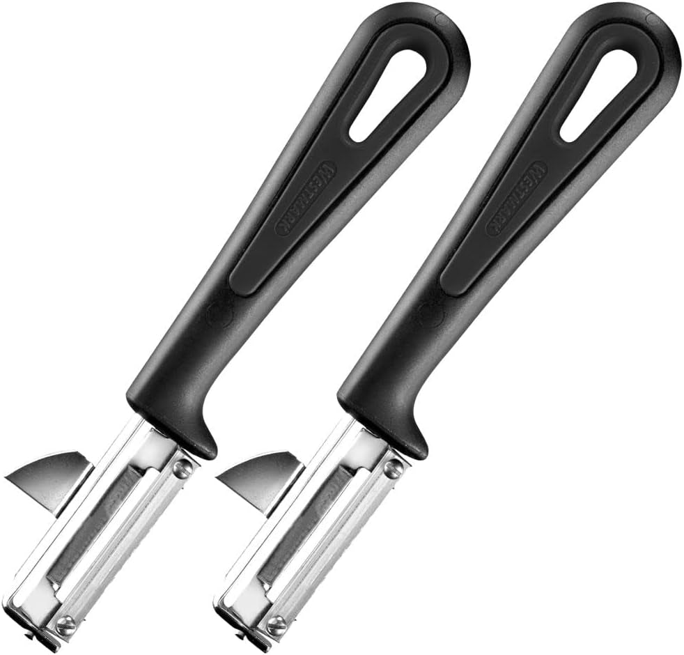 Westmark 29092270 Sparschäler Gallant, Pp/Tpe/Edelstahl, Nero / Rosso, 16,5 X 3,7 X 2 Cm Pelapatate Naty Shop Gentle set 2 pezzi