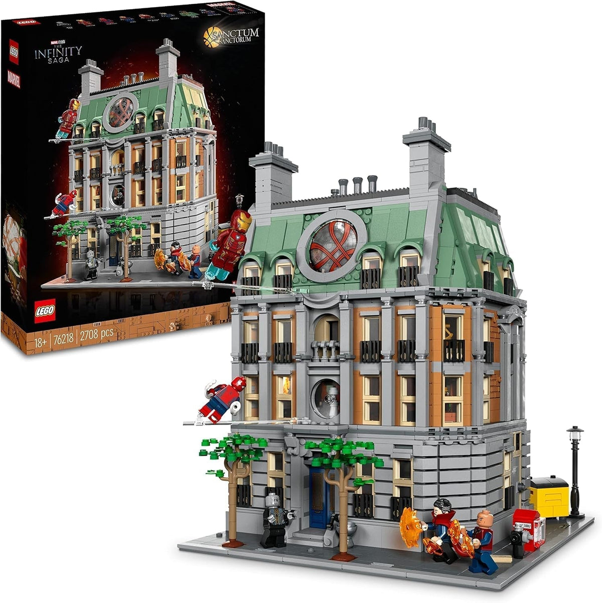 LEGO Marvel Sanctum Sanctorum Set modulare a 3 livelli con minifigure di Doctor Strange e Iron Man Avengers: Endgame Toy House Fan Collectible Great Room Decor 76218 Building Sets Besuche den LEGO-Store Single
