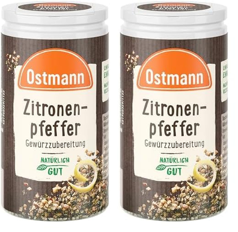 Ostmann Gewürze - Zitronenpfeffer Gewürzzubereitung | Per condimenti per insalate, salse e piatti di pesce 40 g in Der Streudose
