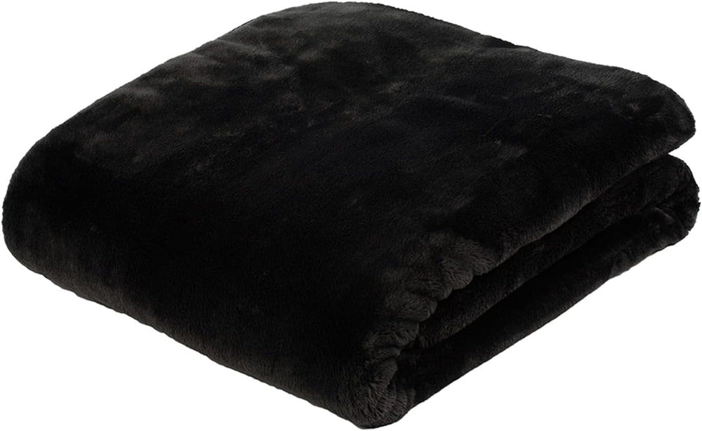 Gözze - Comoda coperta Premium Cashmere-Feeling, 500 G/M², 180 X 220 cm - senape Letti e coperte Besuche den Gözze-Store Nero 130 X 170 cm