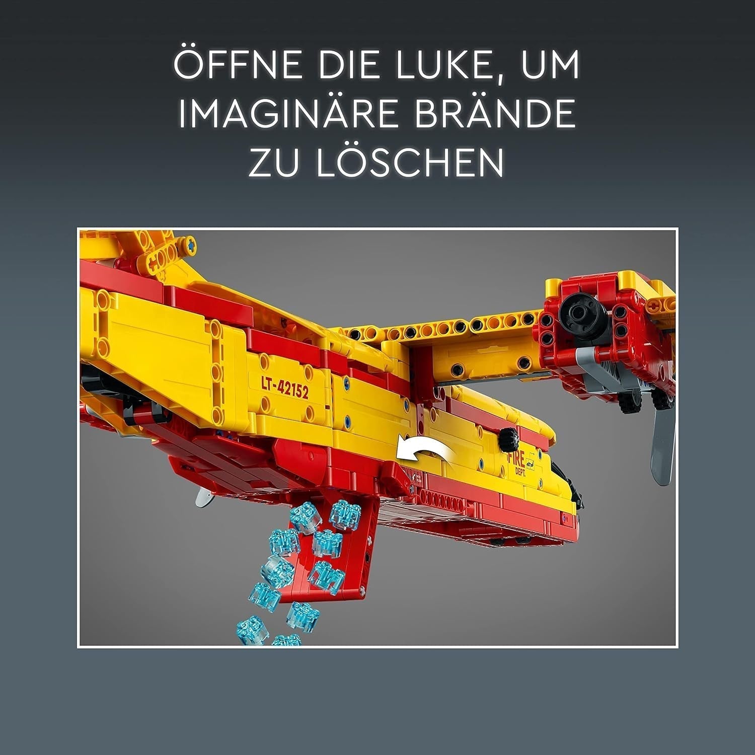 LEGO 42152 Technic Firefighting Plane Fireplane Jucărie ca idee de cadou pentru copii de la 10 ani, jucărie de construcție și decorare pentru grădiniță Seturi de constructie Besuche den LEGO-Store