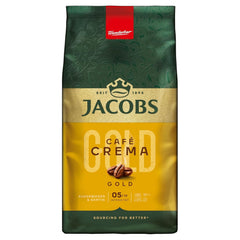 Jacobs Café Crema Gold Kaffeebohnen 1Kg – Vollmundig, Aromatisch, Fruchtige Notes, Arabica & Robusta Bohnen, Intensità 5/10, Ideale Per Café Crema Naty Shop Crema Gold 1 Kg