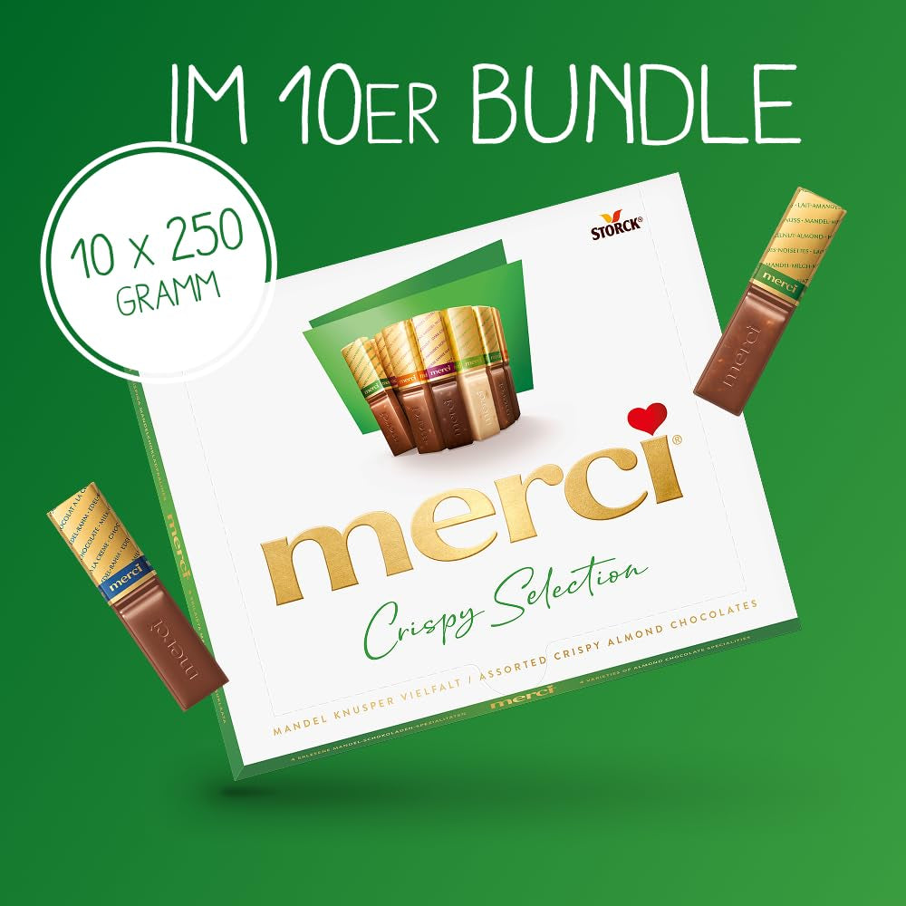 Finest Selection Variety Almond Crunch – 10 x 250g – Specialità al cioccolato ripiene e vuote