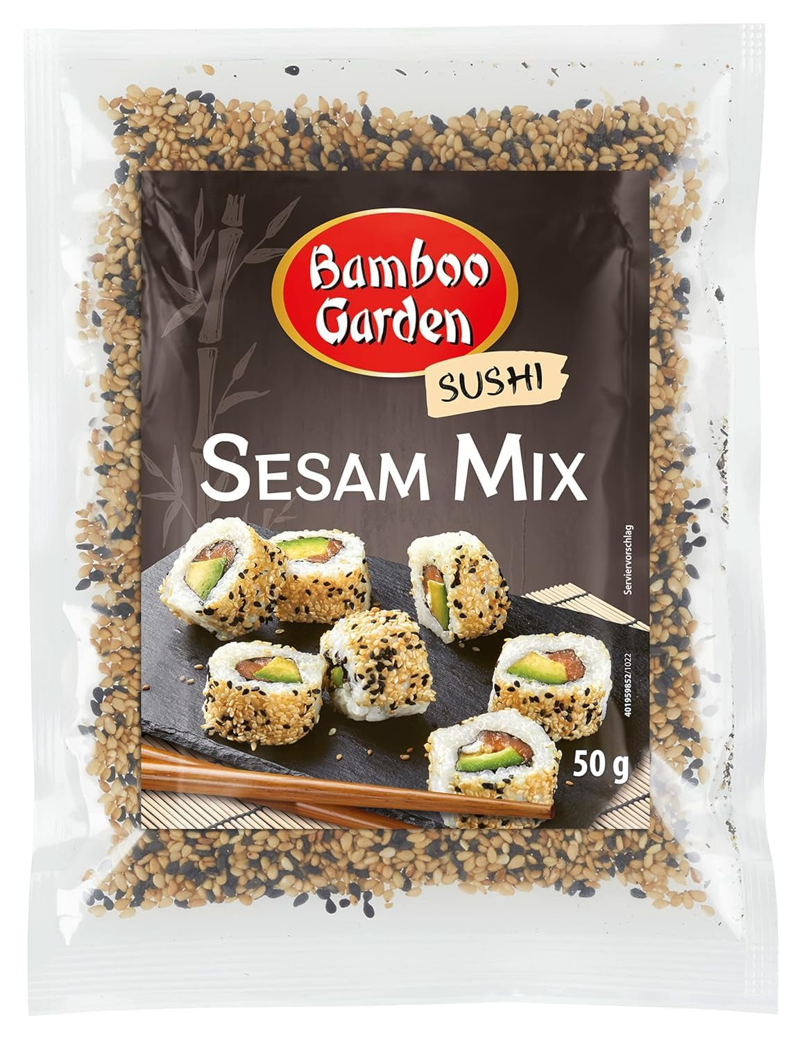 Bamboo Garden - Sushi Sesame Mix, Ideale per la preparazione di Sushi di ogni tipo, delizioso anche come Topping per varie pietanze, nel Muesli o nel Porridge, 1 x 50 g
