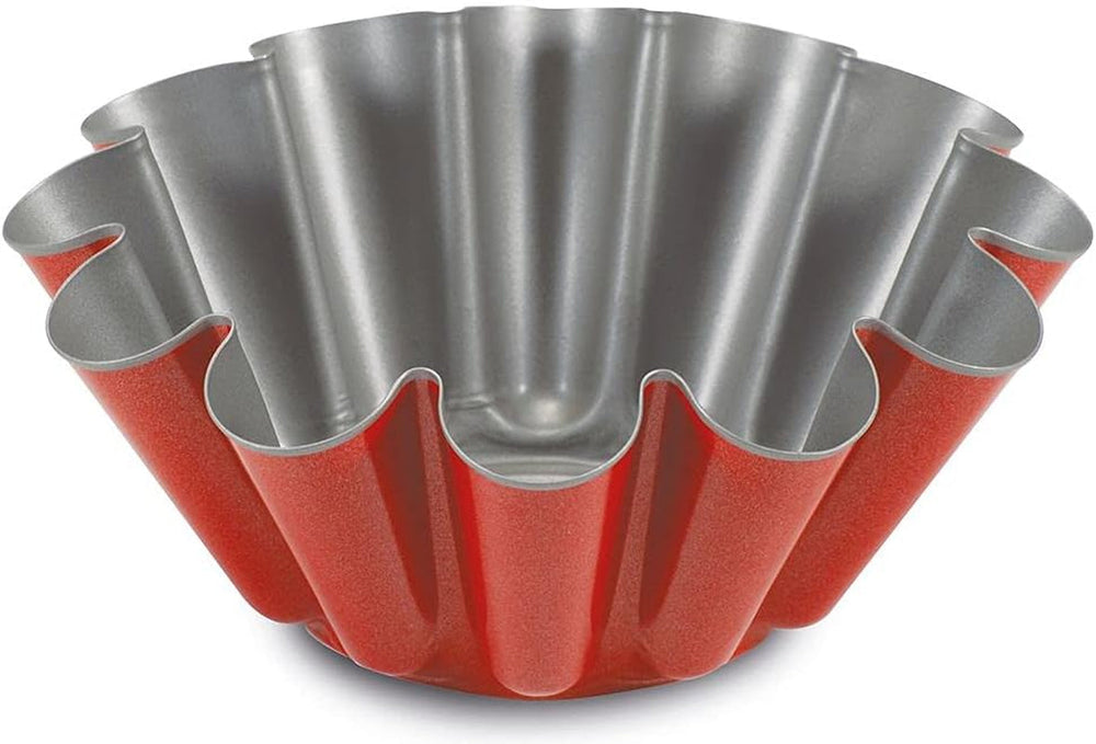 52022HGNA Rossana 2.0, stampo per budino 22 cm, acciaio con rivestimento antiaderente, colore rosso/grigio, acciaio inox Stampi e teglie Naty Shop