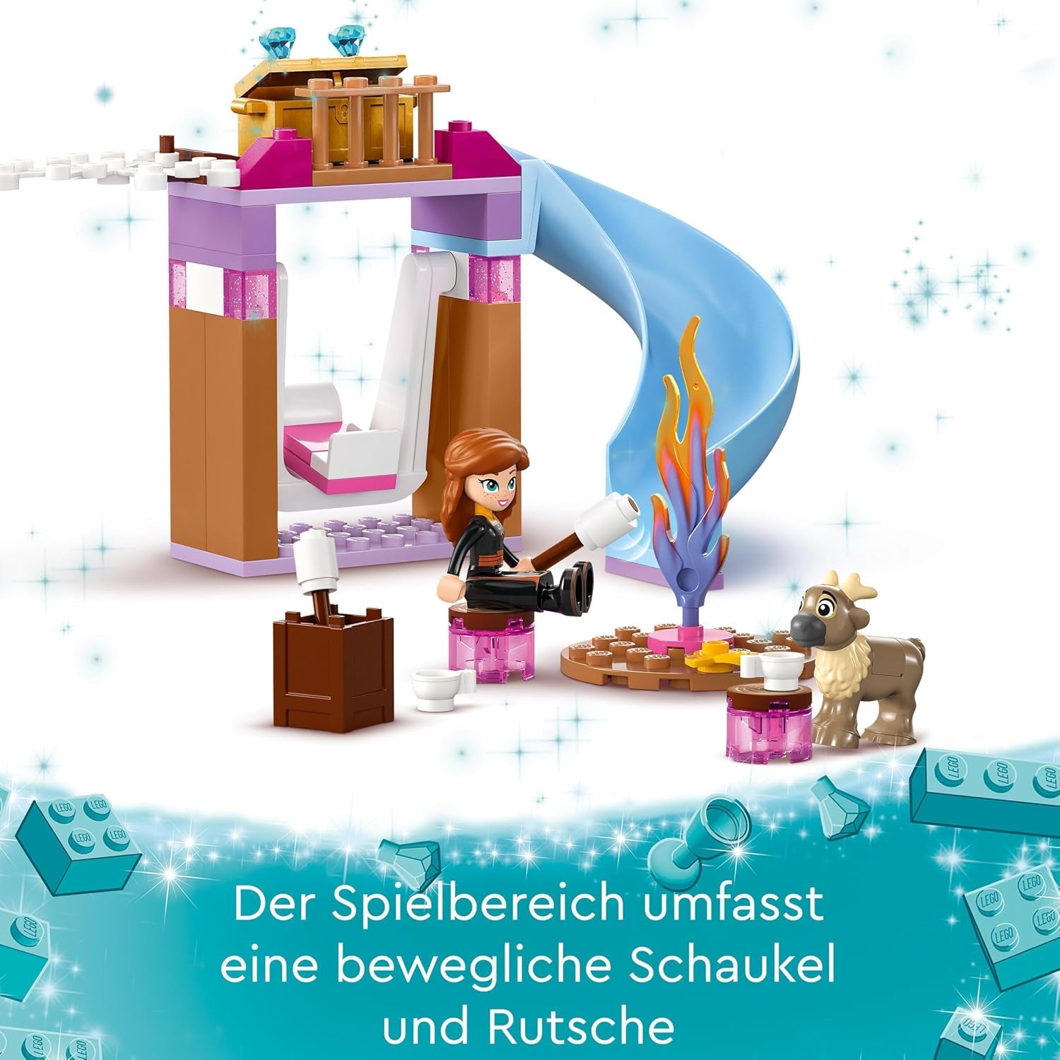 LEGO Disney Frozen Il Palazzo di Ghiaccio di Elsa, il Castello della Regina di Ghiaccio, la bambola della Principessa ELSA e Anna, più 2 personaggi di animali, fantastico regalo per bambine e bambini di 4 anni 43238 Set da costruzione Besuche den LEGO-Store