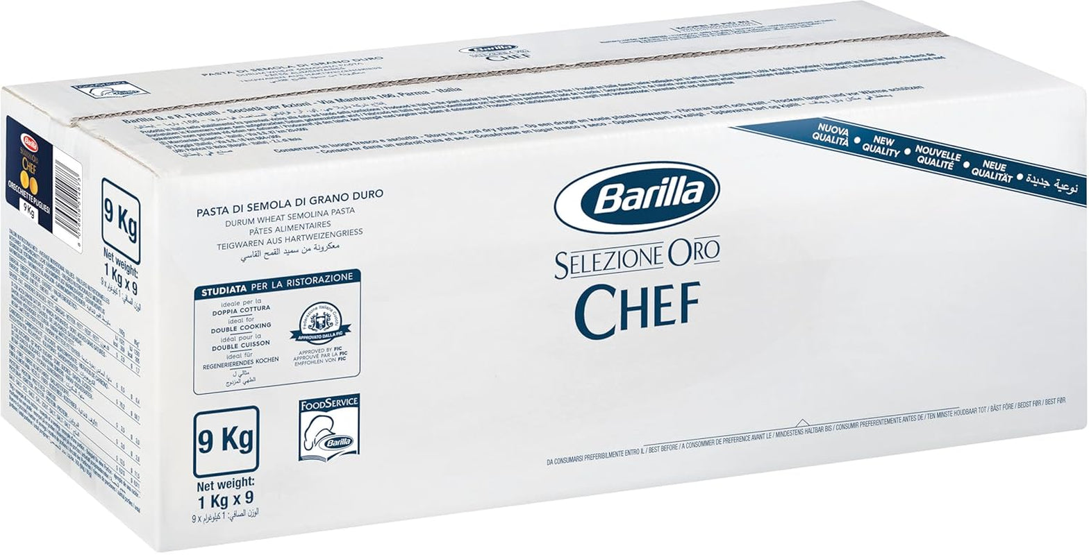 Barilla Selezione Oro Chef Orecchiette Pugliesi, conf. da 9 (9 x 1kg)