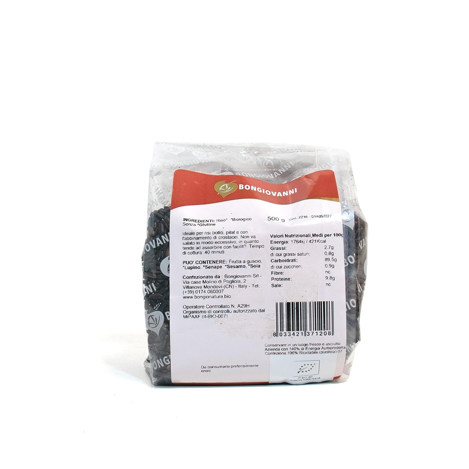 Riso nero Nerone 500g biologico