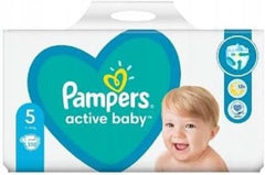 Pannolini Pampers taglia 5 (11-16 kg), Pannolini Active Baby, 110 pezzi, protezione contro le perdite tutto il giorno Mamma e Bambino Naty Shop