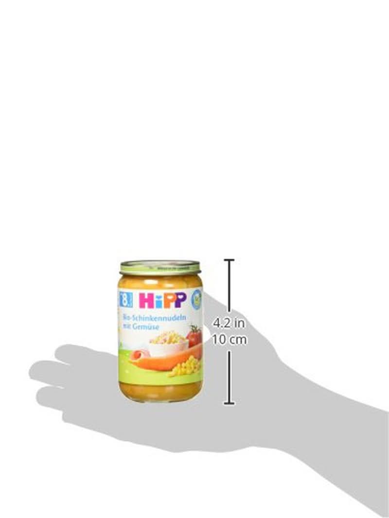 Tagliatelle biologiche Hipp con prosciutto e verdure, confezione da 6 (6 X 220 grammi) Mamma e Bambino Naty Shop