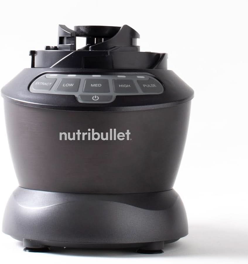 Frullatore Nutribullet Full Size, Mixer elettrico, Mixer multifunzione, Mixer professionale, Potenza 1000 Watt, Becher 1,6 L, Grigio, NBF450DG Kitchen Naty Shop