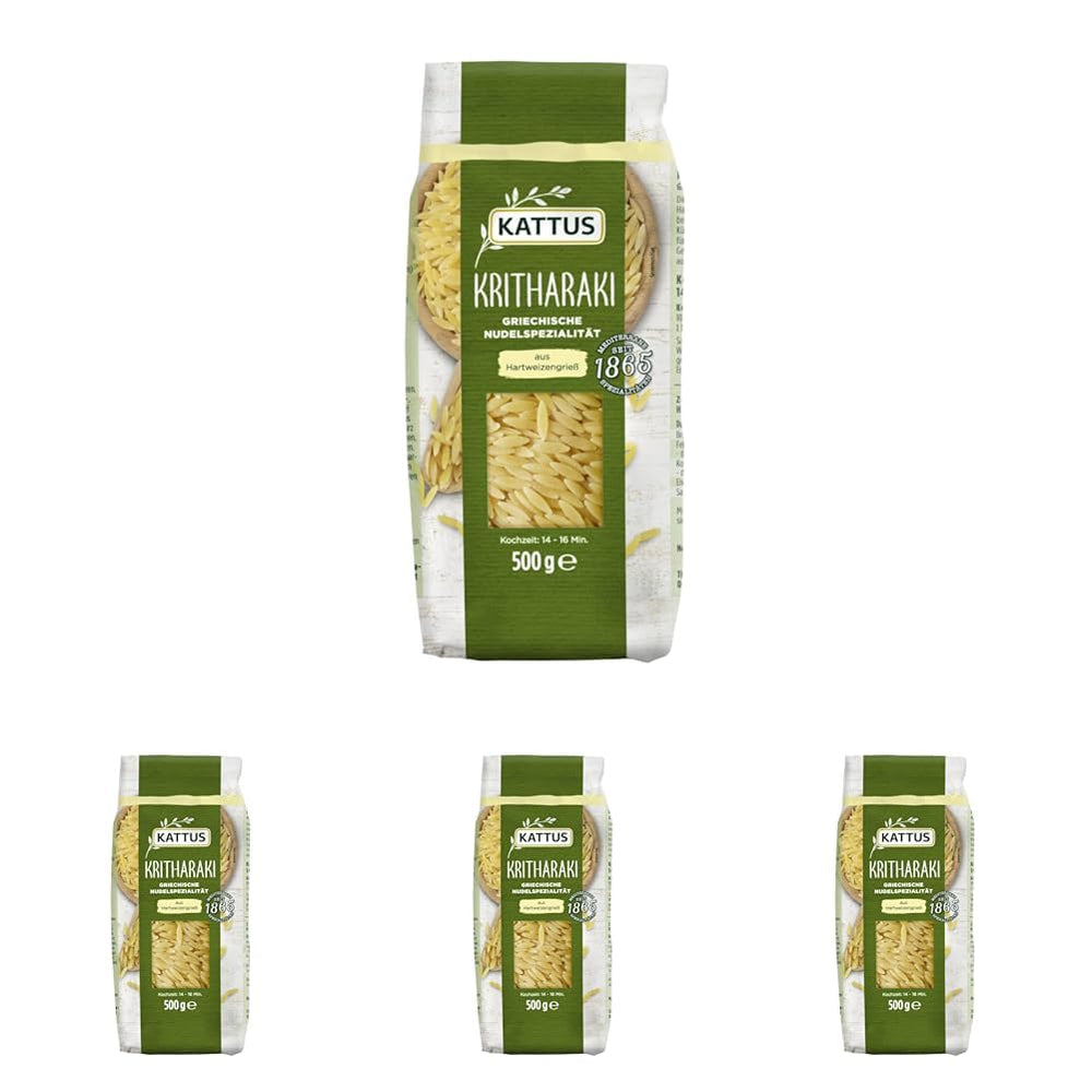 - Kritharaki Nudeln (Reisnudeln/Risoni/Orzo) | Griechische Nudelspezialität aus Hartweizengrieß | 500 g in busta