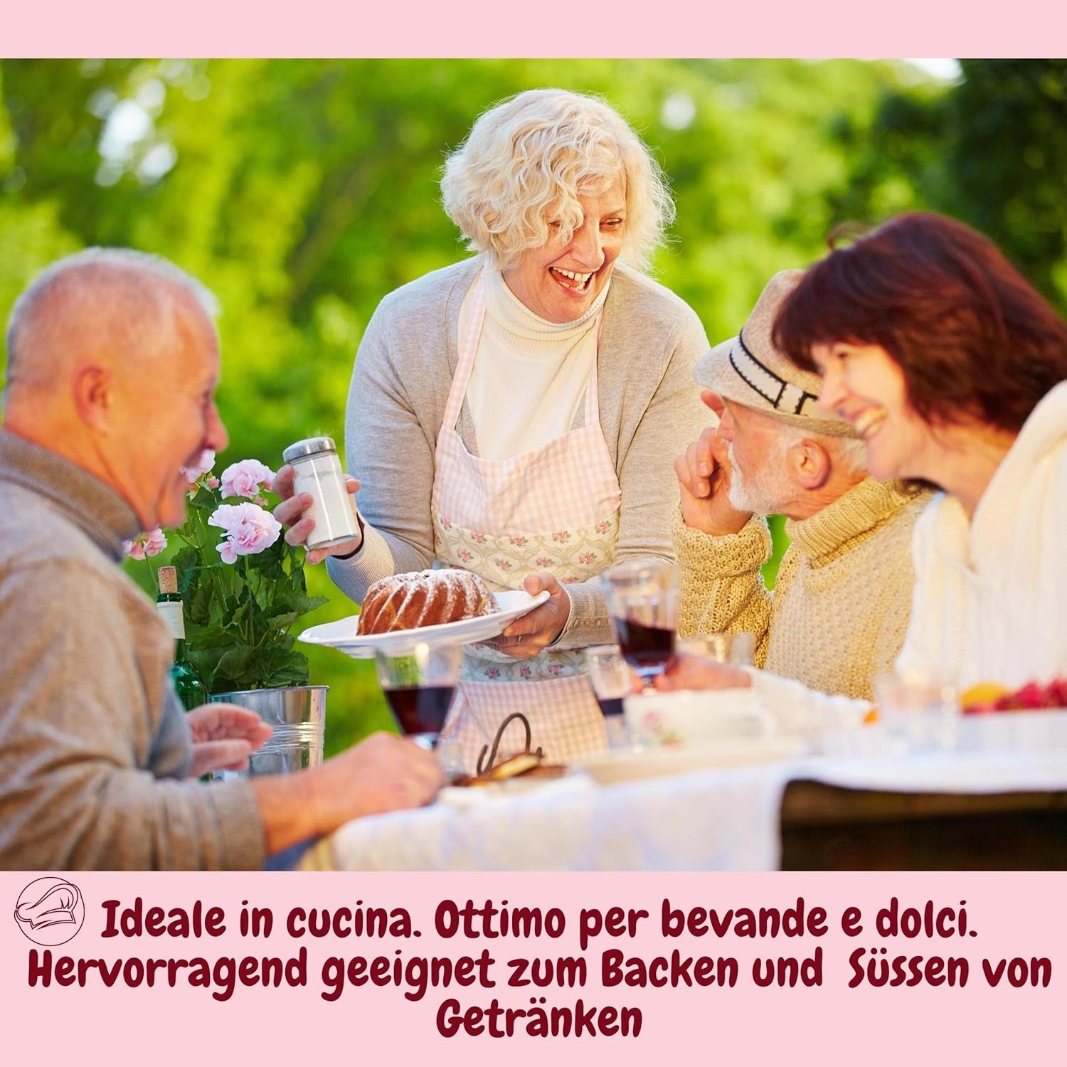 Stevia 1:1 (Erythrit - Stevia) - Natürlicher Zuckerersatzstoff, 1000 G Dolcificanti Naty Shop