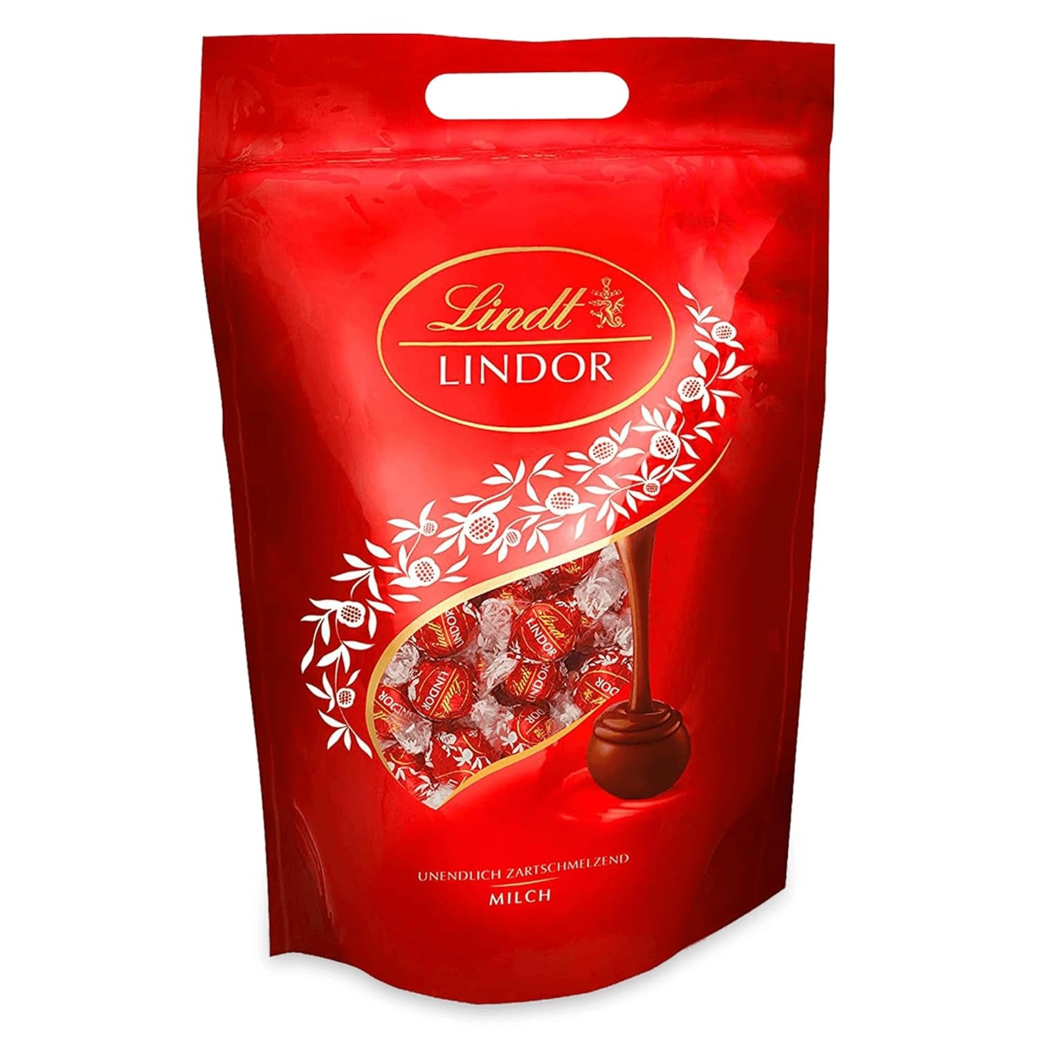 Lindt LINDOR Cioccolato al Pistacchio | Busta richiudibile da 1 kg | ca. 80 palline di cioccolato al latte con ripieno di crema al pistacchio che si scioglie in bocca | Confezione sfusa, regalo pralinato