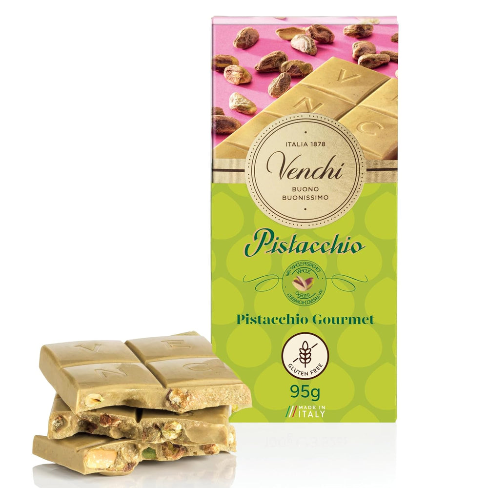 Venchi - Tavoletta Nocciole Salate, Nocciole Salate, Mandorle e Pistacchi, 95g, con "Nocciole Piemonte", Senza Glutine, Senza Coloranti e Senza Conservanti