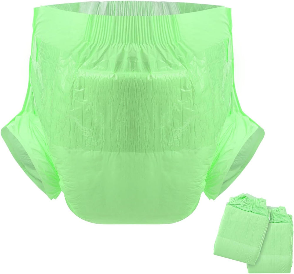 CutiePlusU Pannolini per adulti, Superficie asciutta, Massima assorbenza durante la notte, Pannolini usa e getta per incontinenza - Blu, Confezione da 2 (Medio 71-96 cm)