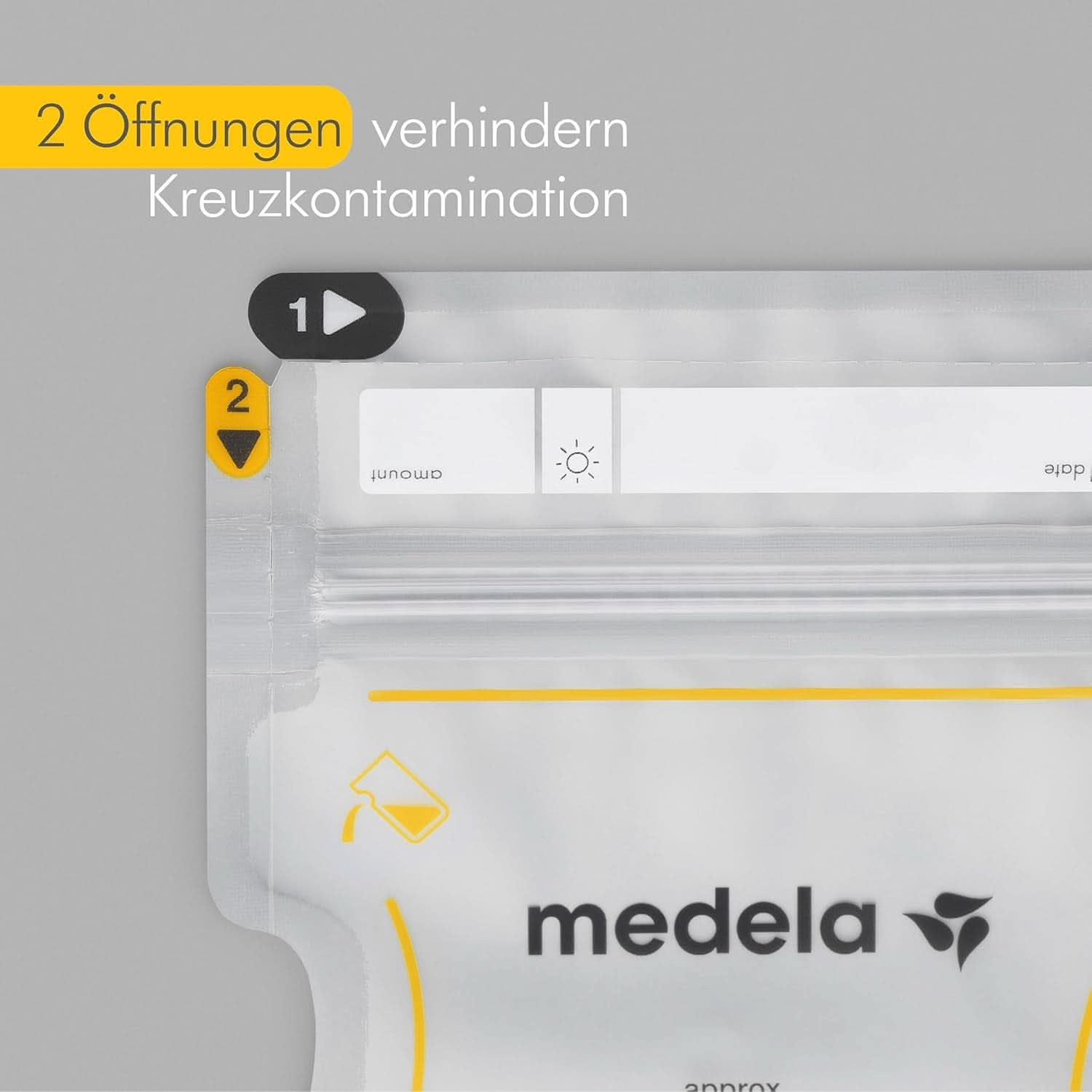 Medela Easy Pour Muttermilchbeutel Zum Einfachen Ausgießen, 100 Stück, 210 Ml, Auslaufsichere Einweg-Muttermilchbeutel Mit Überlaufschutz, Stillhelfer Accessori Alimenti per neonati e Allattamento Naty Shop
