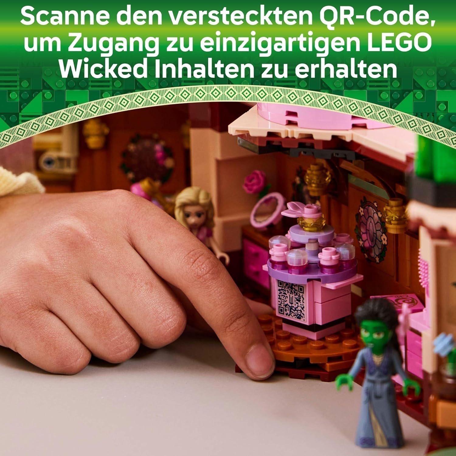 La camera da letto di Wicked Glinda ed Elphaba LEGO - Casa delle bambole con 2 mini bambole della Strega di Oz, fantastici accessori tra cui fiori e abiti - Giocattolo creativo per ragazze 8+ e fan - 75683 Set da costruzione Besuche den LEGO-Store