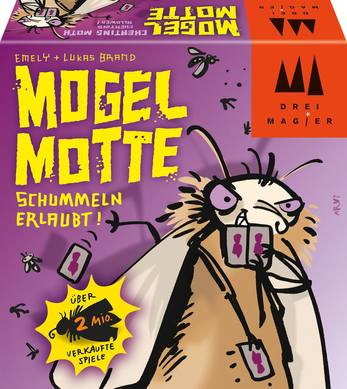 Schmidt Spiele 40862 Mogel Motte, Gioco di carte dei tre maghi