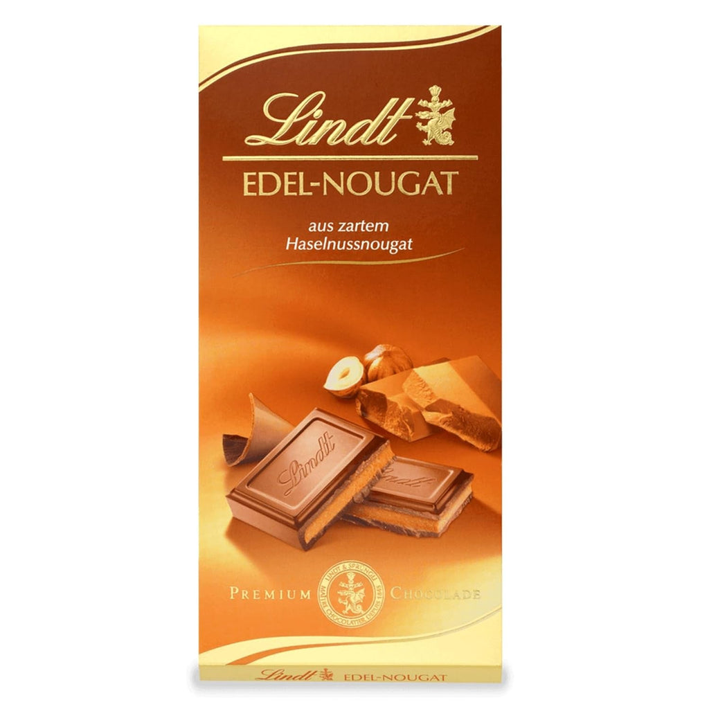 Ciocolata Lindt cu lapte integral fara zahar adaugat și fără gluten, 100 grame Bomboane de Ciocolata Naty Shop 5 x 100 grame Ciocolata cu Nougat