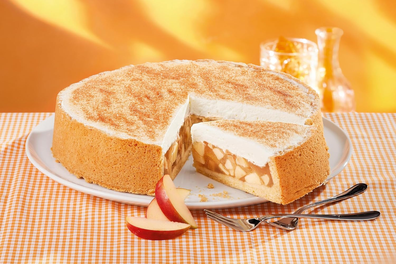 Torta di mele RUF, Torta di mele per una torta di mele con crema e zucchero, Torta di mele, Vegan Naty Shop