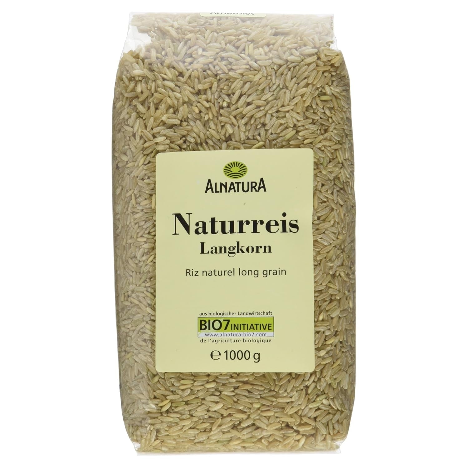 Orez brun organic cu bob lung, pachet de 6 bucăți (6 x 1 kg)