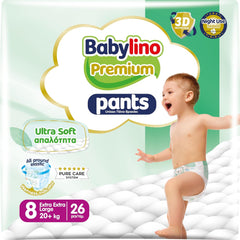 Pantaloni Premium taglia 8 con filtro ultra morbido, XXL (20+ kg), 26 pezzi