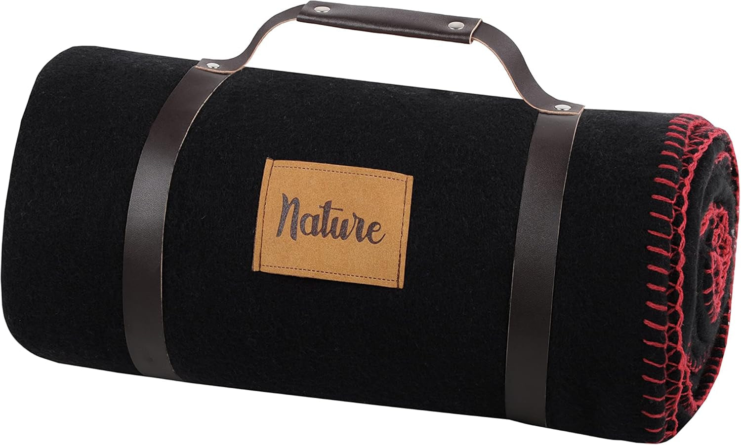 Coperta in pile Dawson - nera - dimensioni 130 X 150 cm - grande coperta morbida e calda per il divano o la camera da letto - copriletto - ideale per la casa e il picnic Coperte e trapunte Naty Shop Titolo predefinito