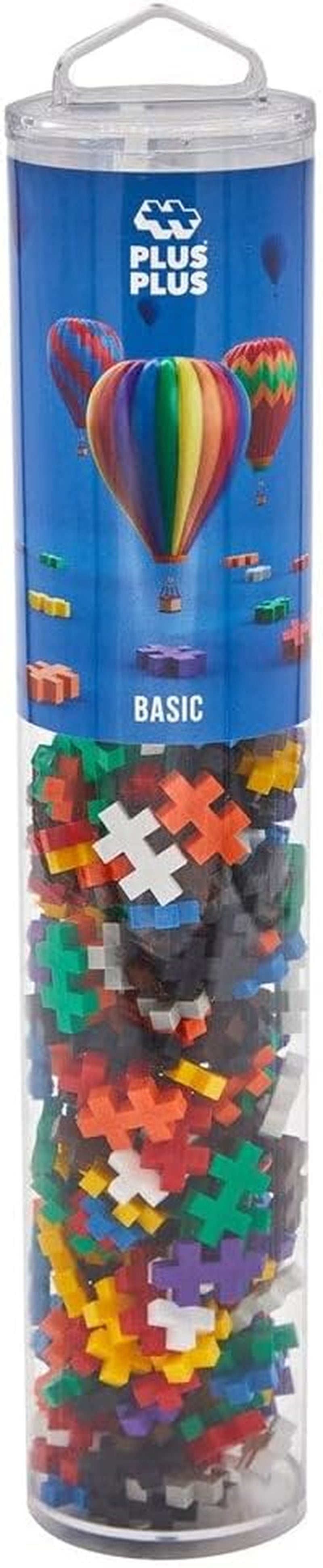 Plus-Plus 9604262 Geniales Konstruktionspielzeug, Regenbogen, Kreativ-Bausteine ​​​​Tube, 240 Teile