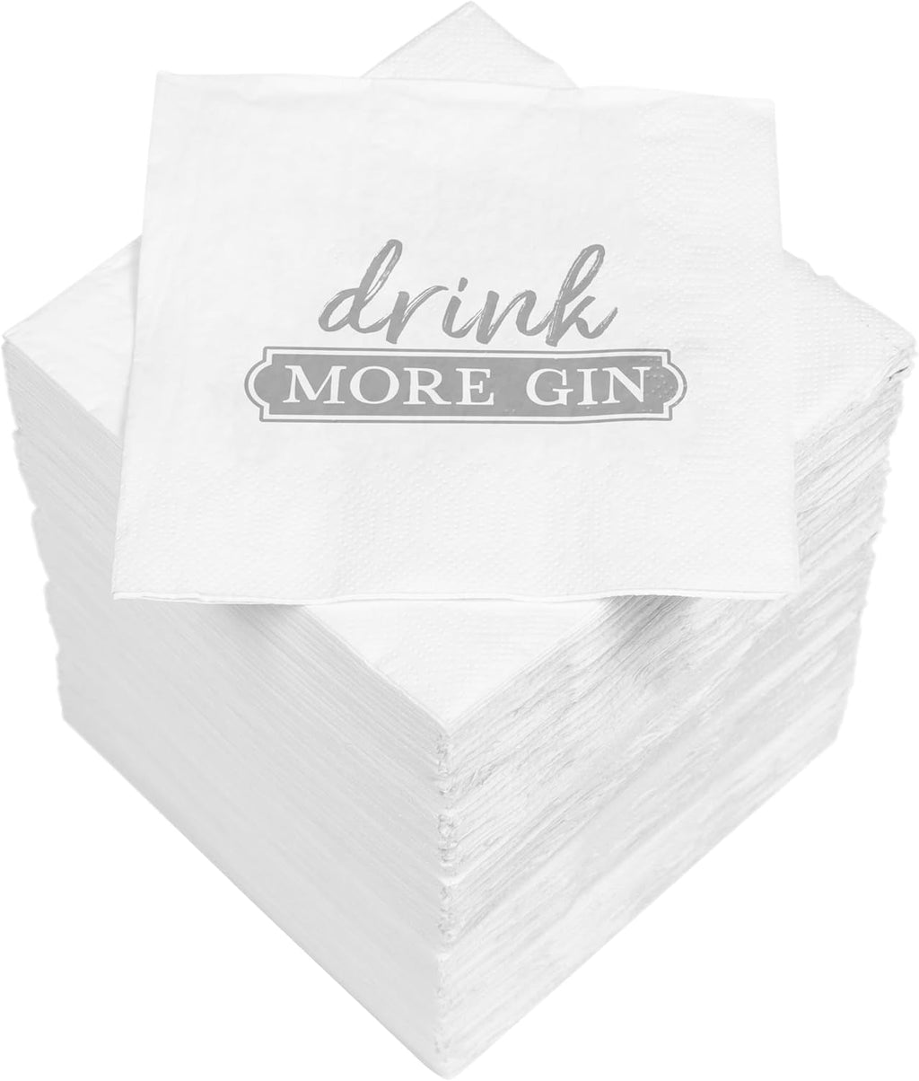 Șervețele de cocktail HEKU 'Schön Dass Du Da Bist', 3 straturi, 25X25Cm, 150 bucăți I Design elegant I Ideal pentru sărbători I Practic ambalate