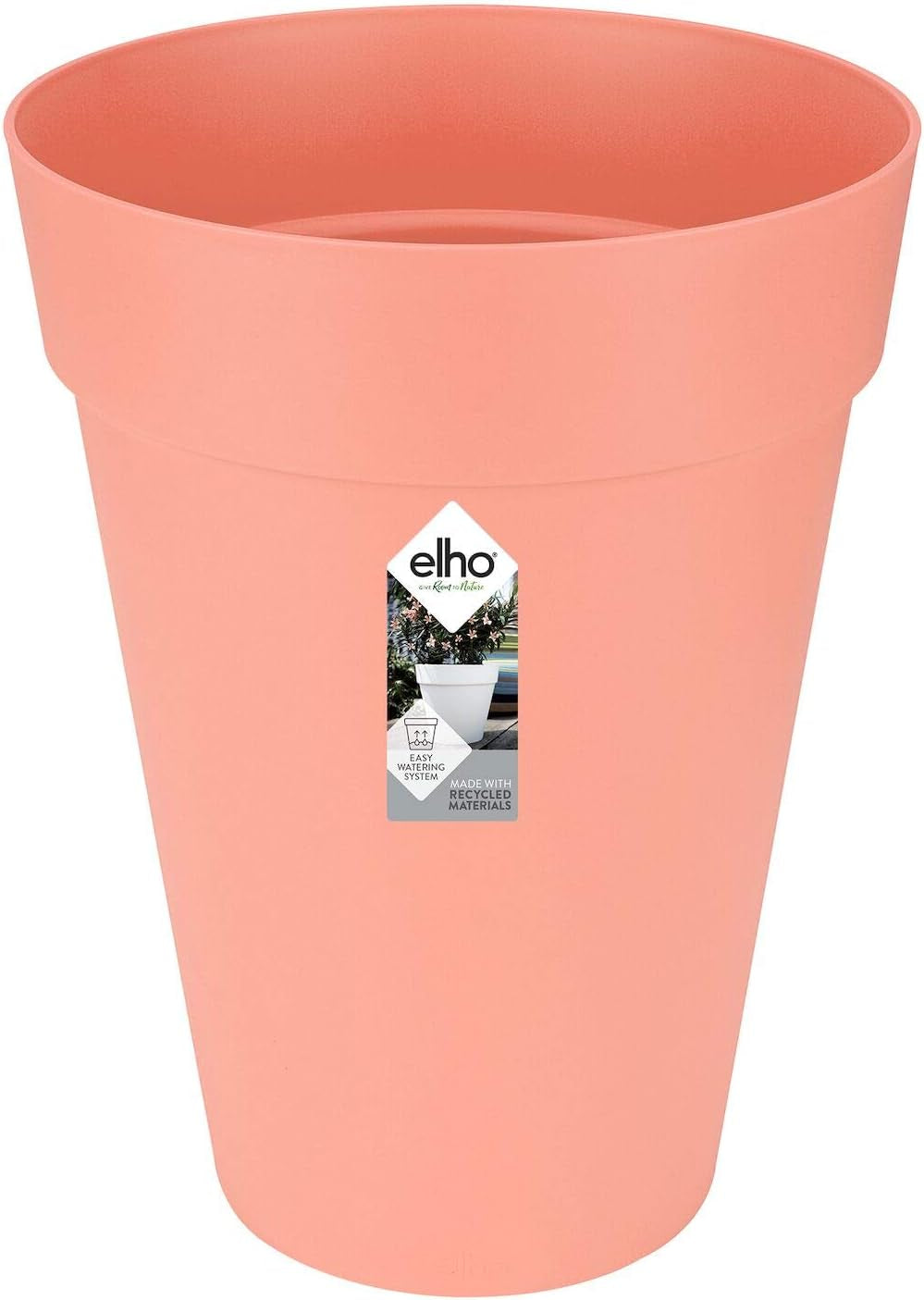elho Loft Urban Round Tall 35 - Ghiveci de flori pentru exterior - Ø 33,5 x H 45,3 cm - Alb/Alb