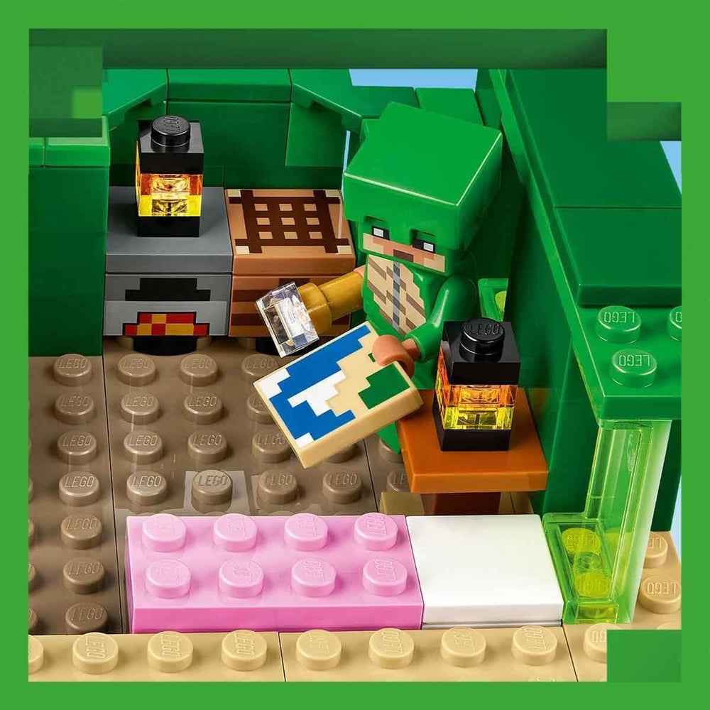 LEGO Minecraft The Turtle Beach House Casa dei giocattoli con accessori per ragazze e ragazzi a partire da 8 anni, set con animali e personaggi del videogioco, regalo per i giocatori 21254 Set da costruzione Besuche den LEGO-Store