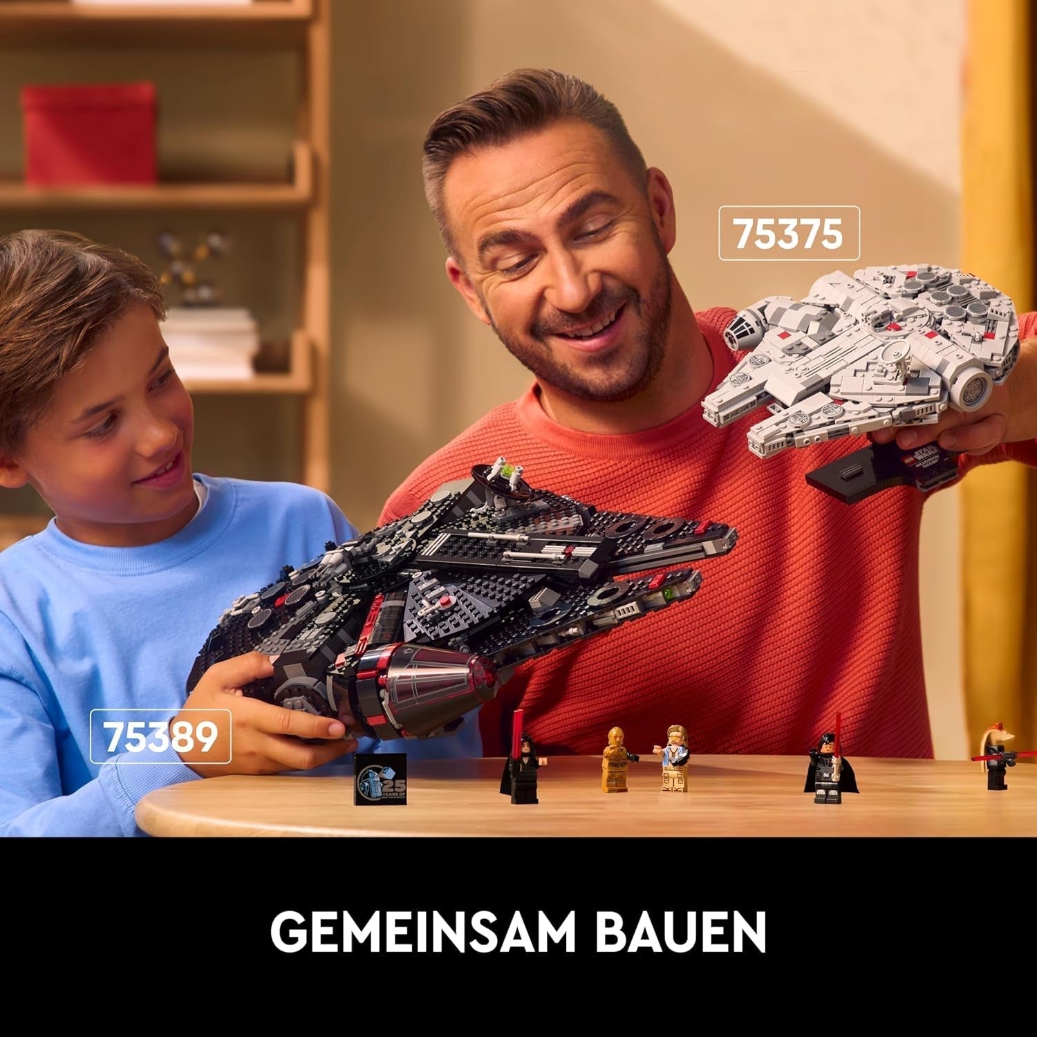 LEGO Star Wars Millennium Falcon 25° anniversario Set per adulti Nave costruibile Una nuova speranza Kit modello di astronave da collezione Regali per uomini e donne 75375 Set di costruzione Acquista il negozio LEGO