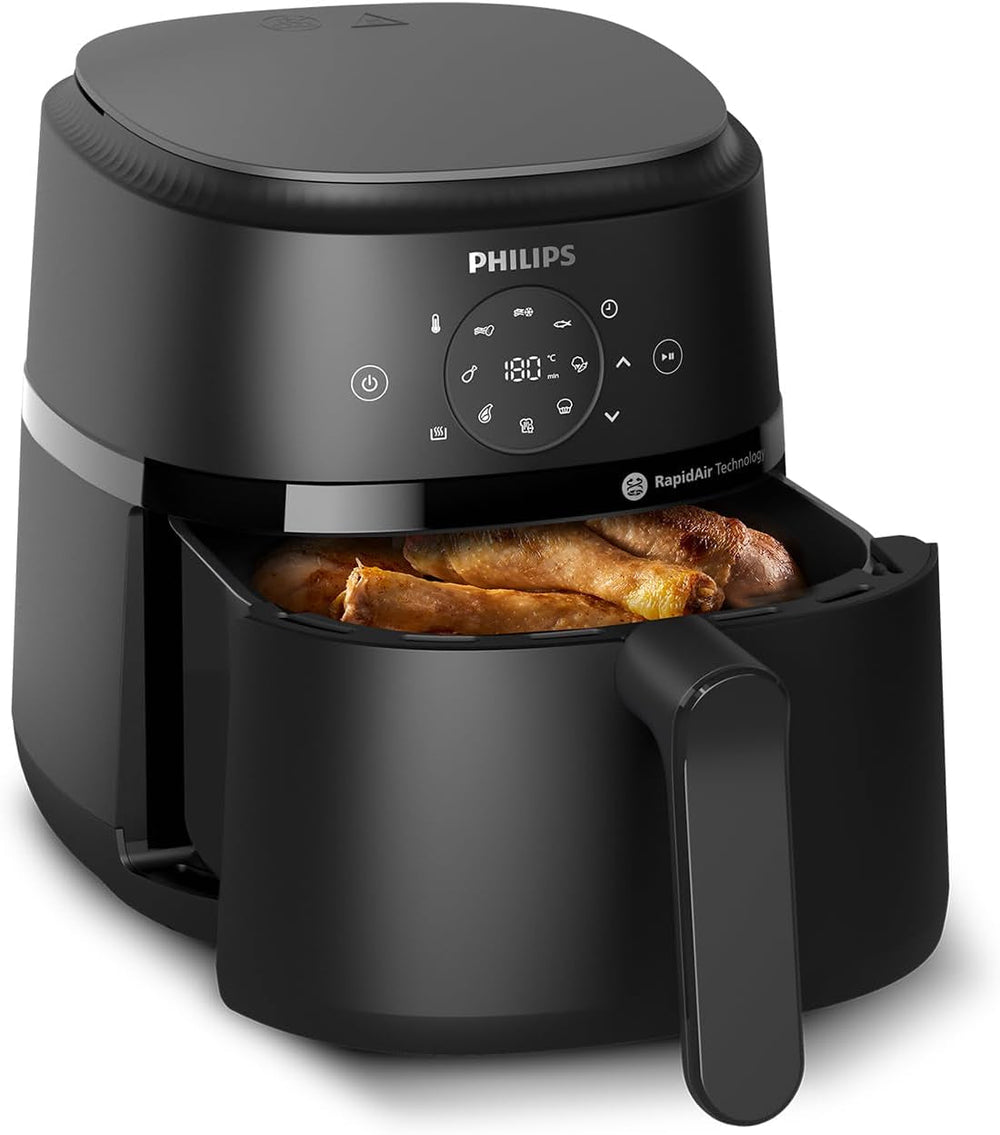 Philips Airfryer serie 2000 4.2L - Touch screen digitale, 13 opzioni di cottura, 9 funzioni preimpostate, Fino al 90% di grassi in meno con tecnologia Rapidair, potenza 1500W Elettrodomestici Naty Shop
