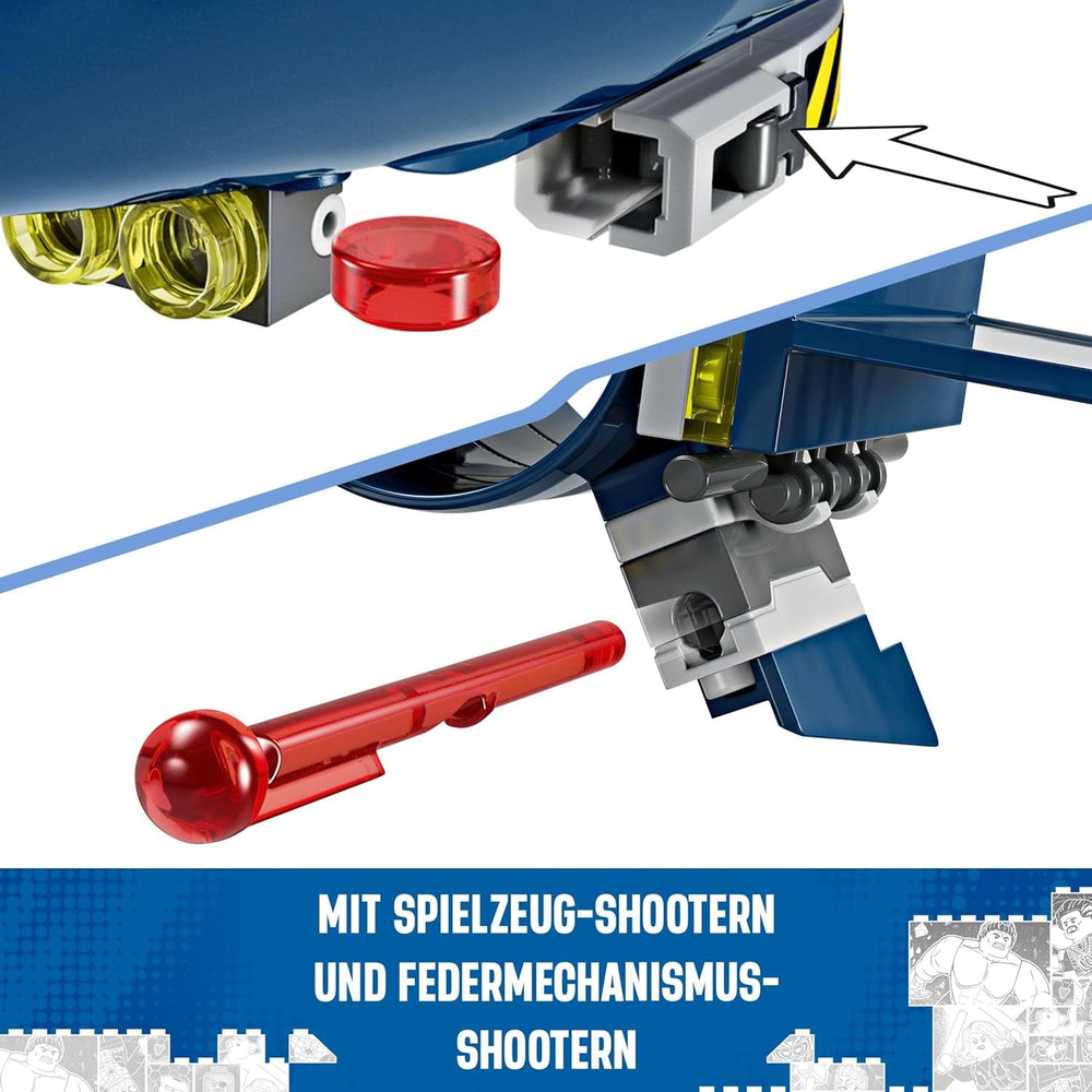 LEGO Marvel X-Jet The X-Men Modello di Aereo da Costruzione con Figure Tra Cui Wolverine e Rogue Supereroe Giocattolo per Bambini Regalo per Ragazzi e Ragazze di 8 Anni 76281 Set di Costruzioni Beuche den LEGO-Store