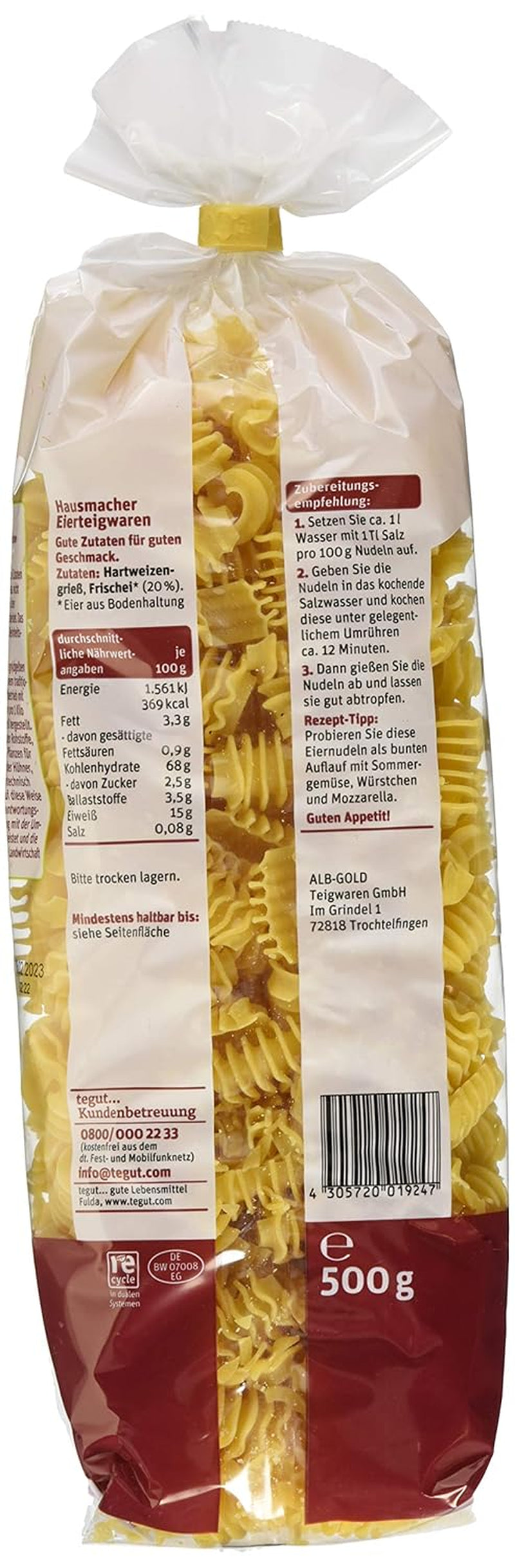 tegut... Tagliatelle all'uovo Rilli, 1 x 500 g